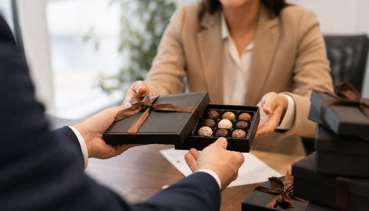 Cadeau d’entreprise : le sur-mesure séduit avec le coffret chocolat